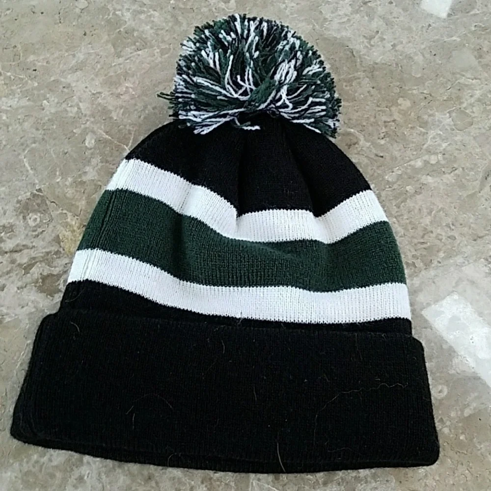 NEW J E T S hat with pom